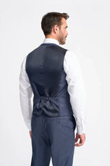 Bond - Men's Navy Check Waistcoat