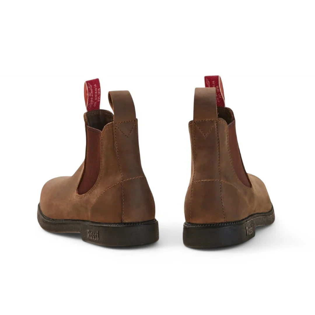 Booma 607 – Chelsea Boots aus rustikalem braunem Leder