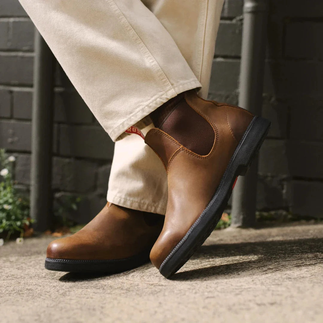 Booma 607 - Hellbraune Chelsea-Boots aus Leder