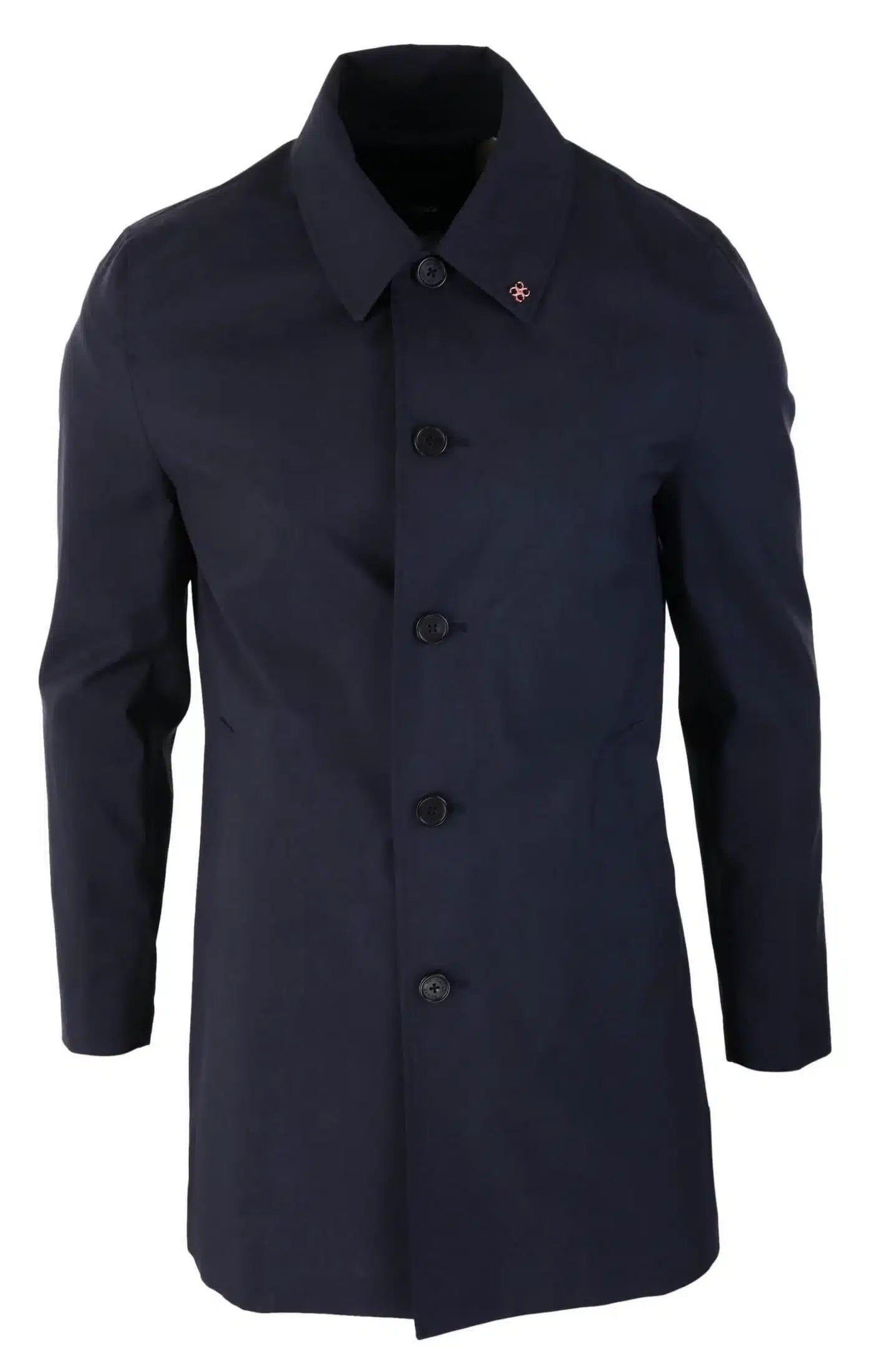 Mens Brando Navy Overcoat