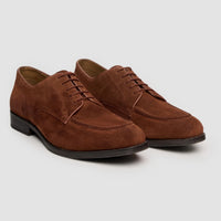 Brera - Klassische Herren-Derby-Schnürschuhe aus braunem Wildleder