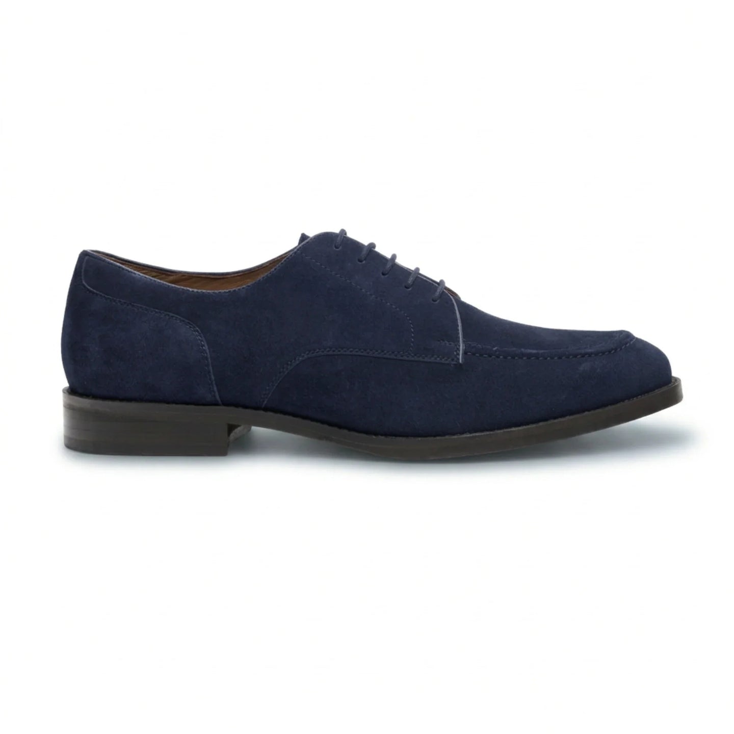 Brera - Klassische Herren-Derby-Schnürschuhe aus marineblauem Wildleder