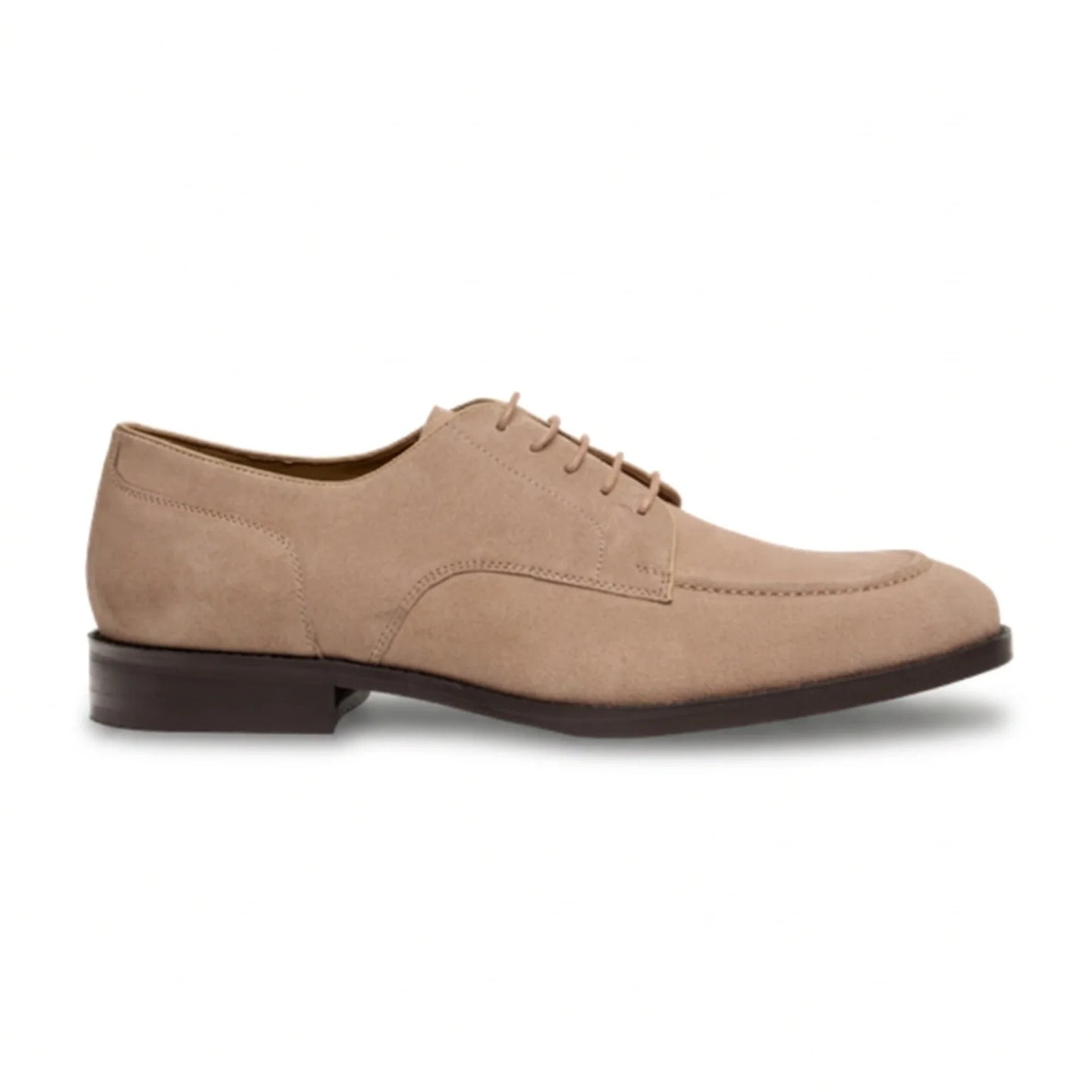Brera - Klassische Derby-Schnürschuhe für Herren aus sandfarbenem Wildleder