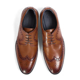 Cambridge - Herren-Brogue-Derby-Schuhe in Hellbraun