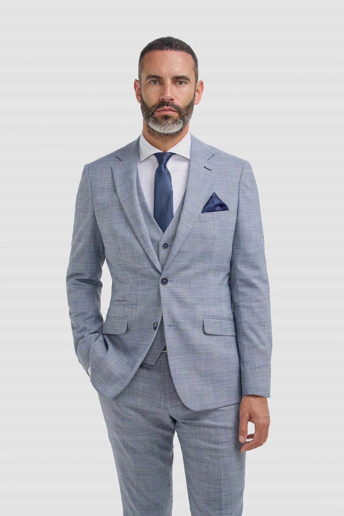 Camden – Herrenblazer mit blauem Karomuster