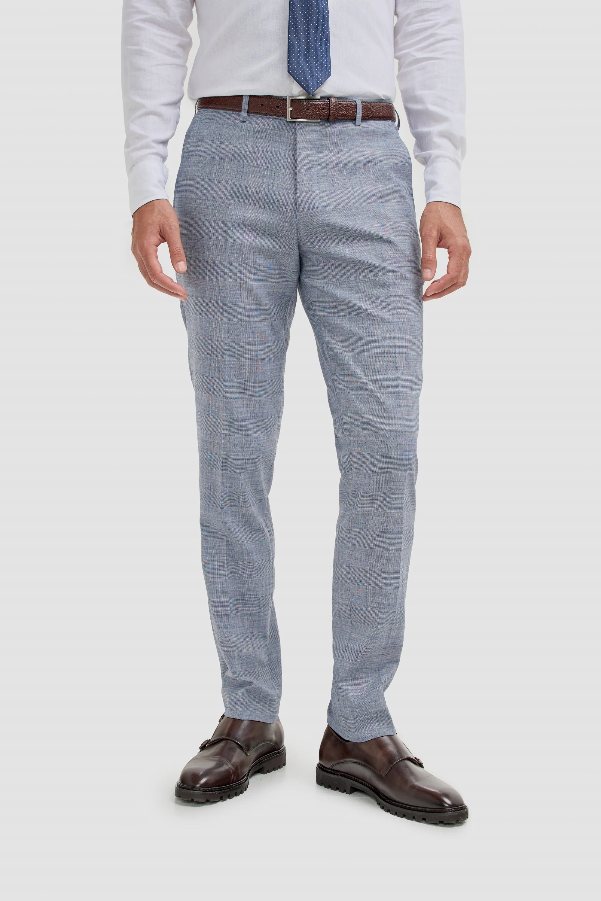 Camden - Herrenhose mit blauem Karomuster