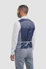 Camden - Herrenweste mit blauem Karomuster