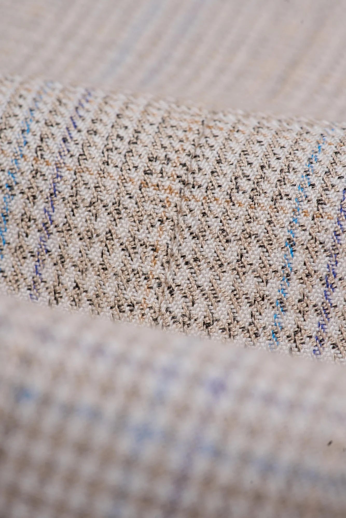 Caridi - Herren Tweed Beige Hochzeitsweste
