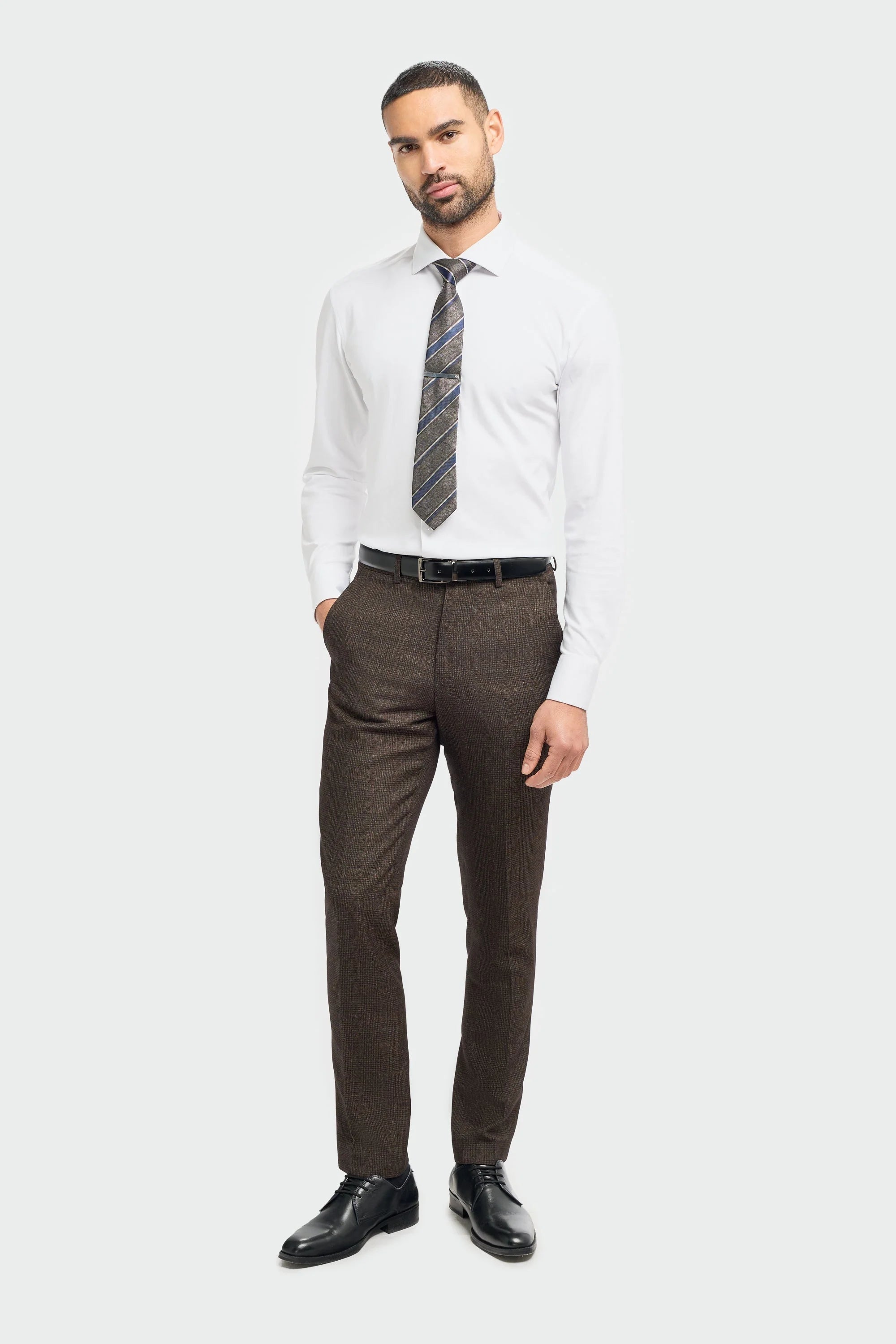 Caridi - Braune Tweedhose für Herren