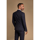 Caridi - Men's Navy Blue Double Breasted Blazer
