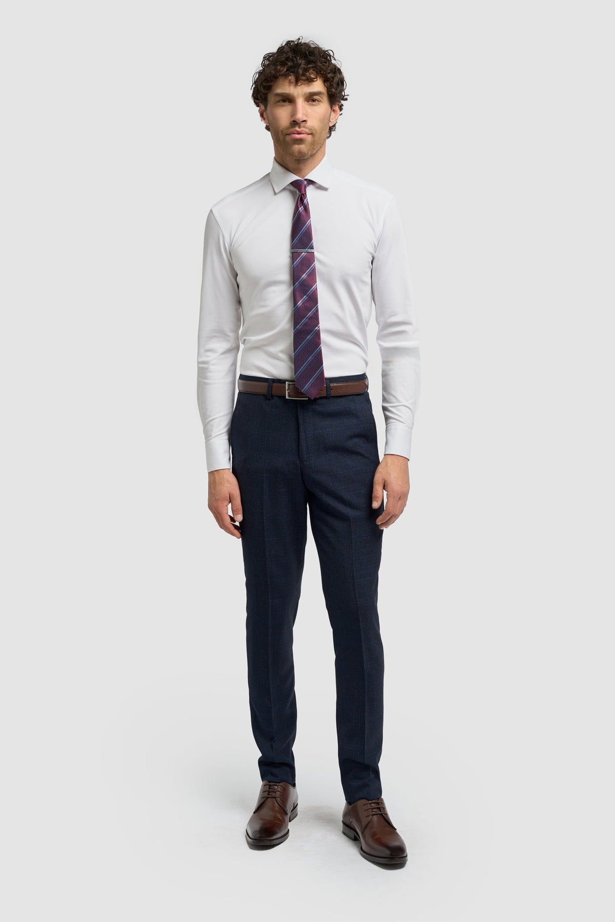 Caridi - Marineblaue Tweedhose für Herren