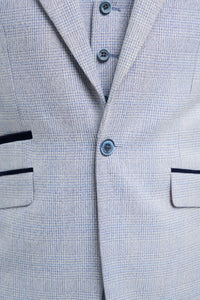 Caridi - Hellblauer Hochzeitsblazer für Herren