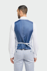 Caridi - Hellblaue Hochzeitsweste für Herren