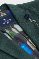 Herrenanzug 3-teilig kariert Tweed Olivgrün Tailored Fit Hochzeit Peaky Classic