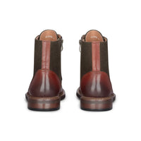 Clifford – Khakibraune Brogue-Stiefeletten für Herren aus Leder