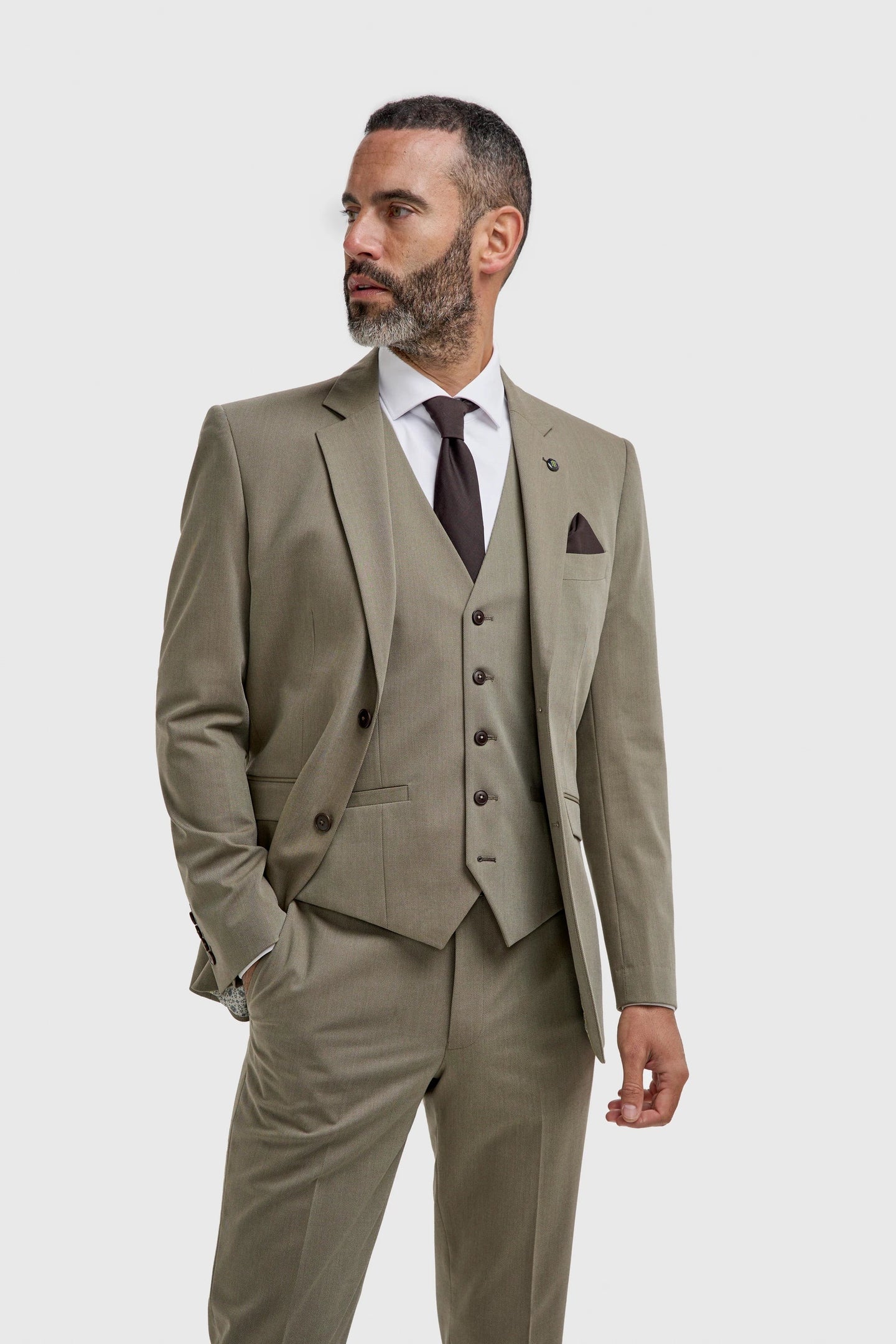 Donatella – Herrenblazer in Salbeigrün, taillierte Passform