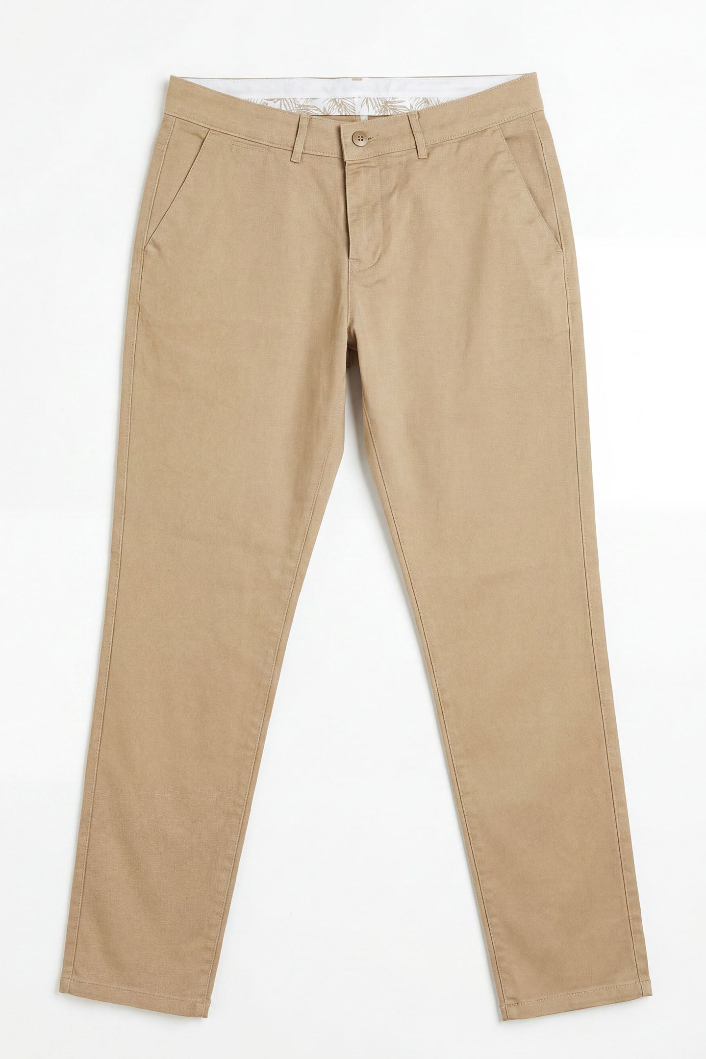Herren-Chinohose aus khakifarbenem Leinenmischgewebe, dünnem Tencel-Baumwoll-Sommermaterial