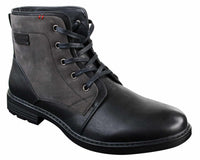 Mens PU Leather & Suede Lace Ankle Combat Cowboy Military Army Biker Boots Shoes