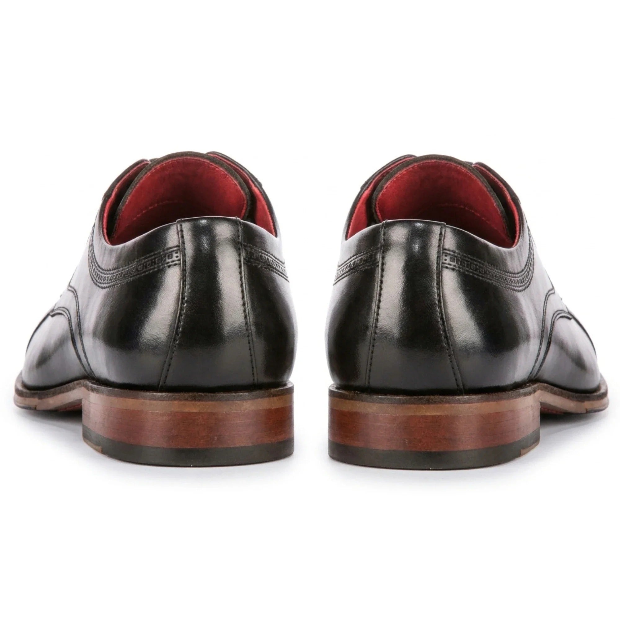 Everett - Schwarze Herren-Derbyschuhe aus poliertem Leder mit Kappe