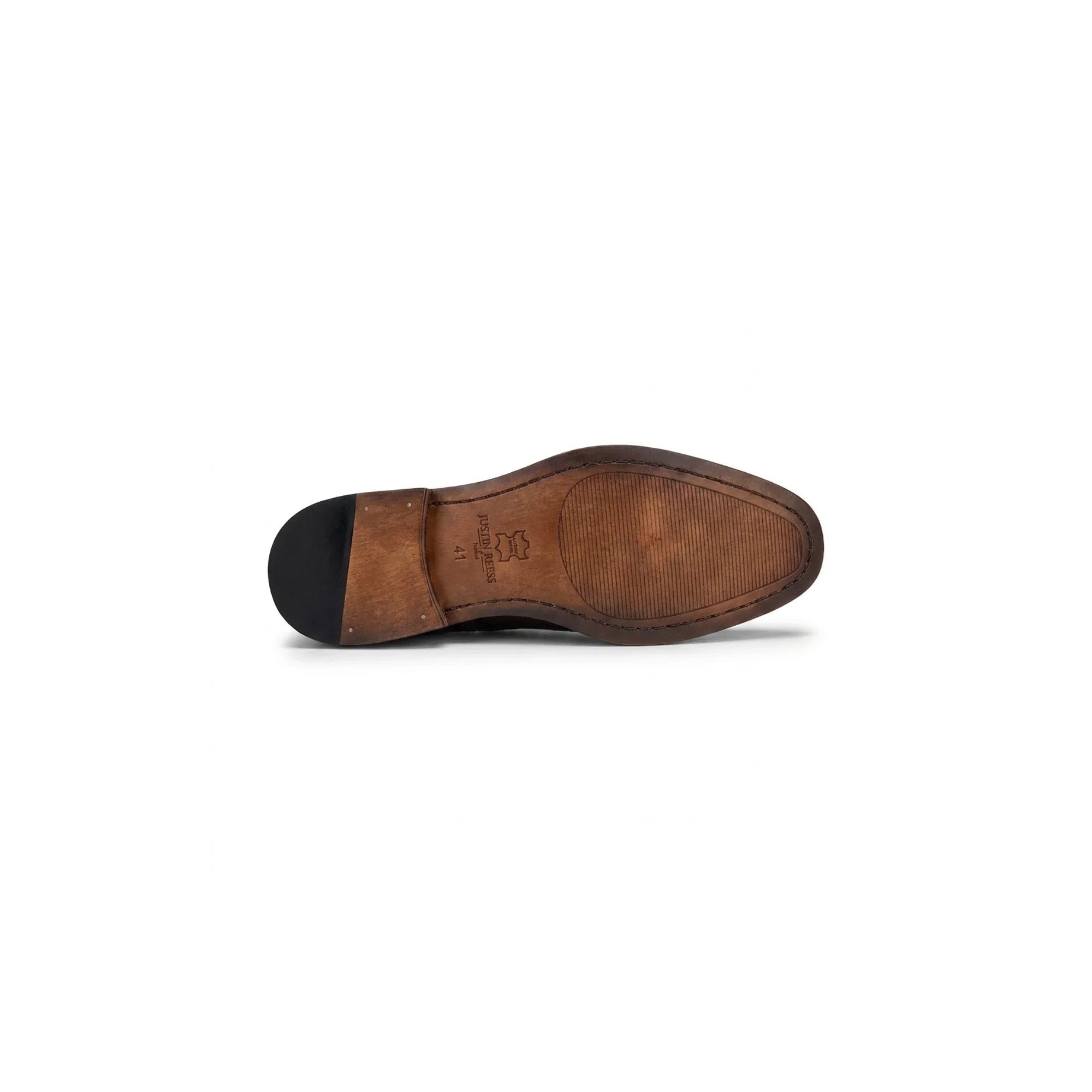 Everett - Herren-Derbyschuhe aus braunem, poliertem Leder mit Kappe