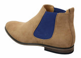 Mens Italian Suede Slip On Ankle Boots Smart Casual Desert Chelsea Dealer