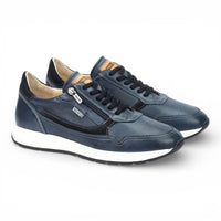 Getafe – Blaue Herren-Sneaker aus Leder, bequemer Tragekomfort
