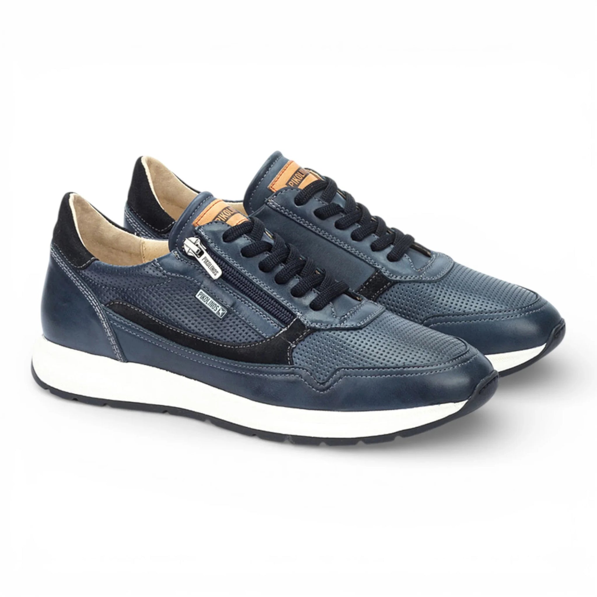 Getafe – Blaue Herren-Sneaker aus Leder, bequemer Tragekomfort