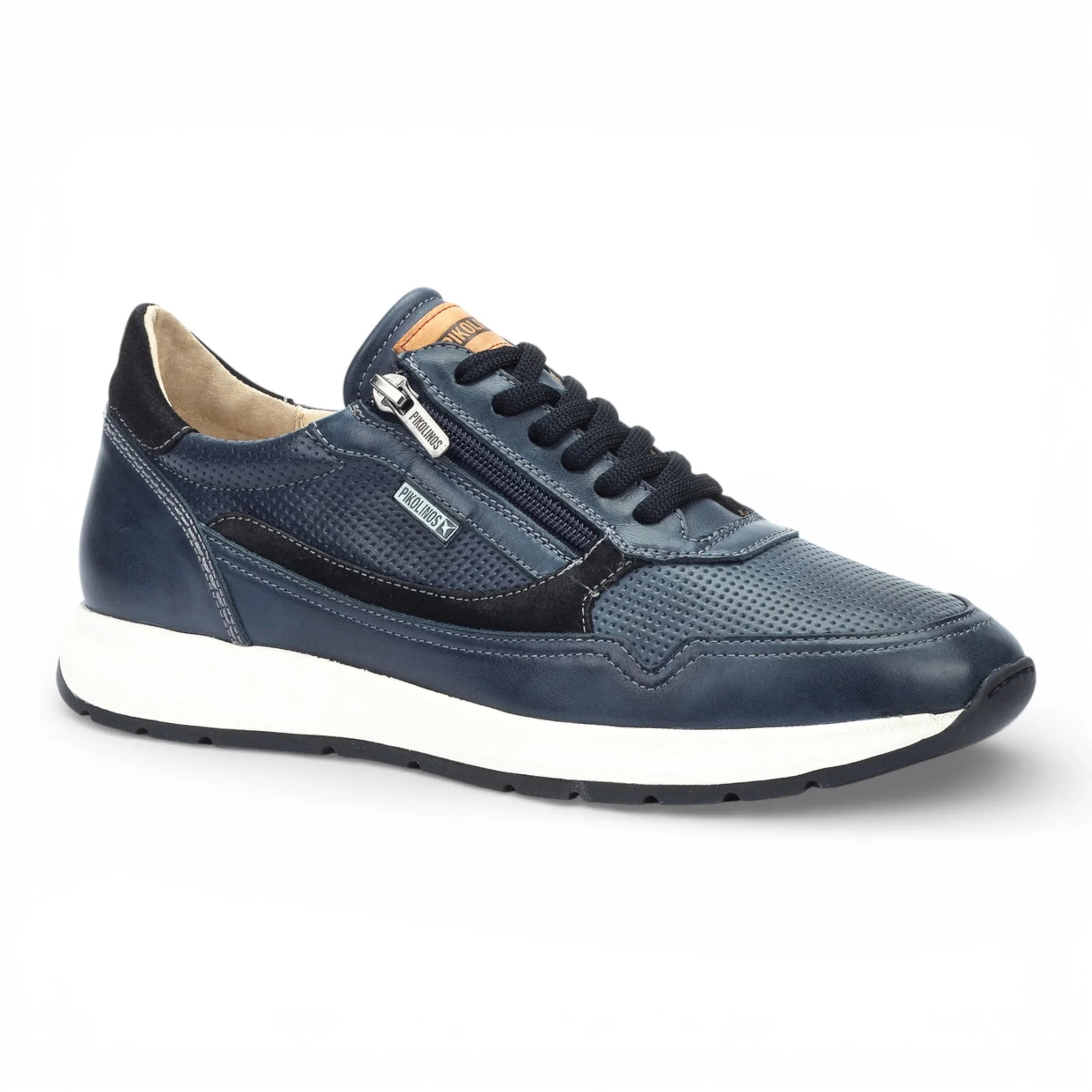 Getafe – Blaue Herren-Sneaker aus Leder, bequemer Tragekomfort
