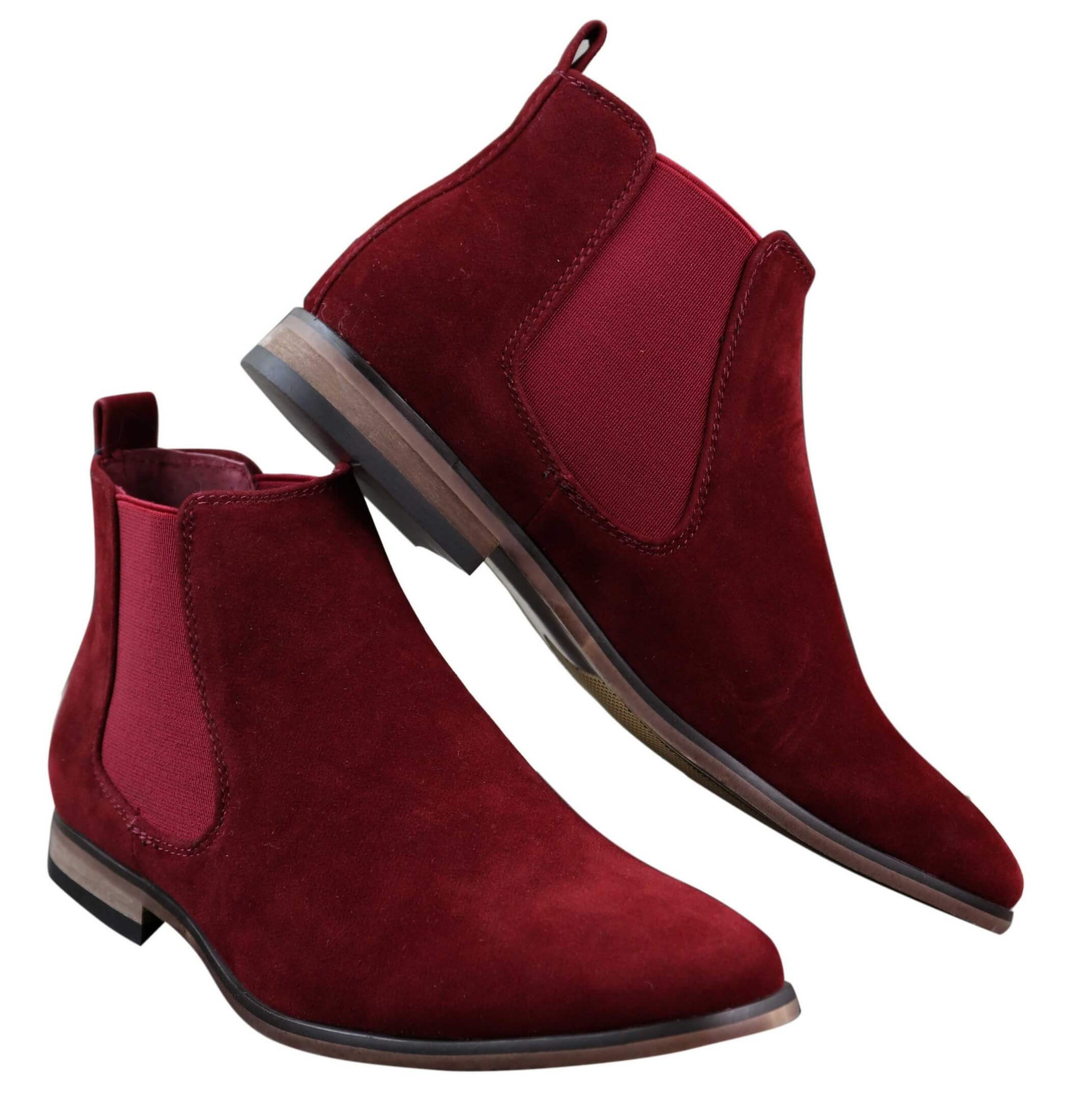 Mens Italian Suede Slip On Ankle Boots Smart Casual Desert Chelsea Dealer