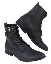 Mens Zip-Up Military Peaky Blinders Boots