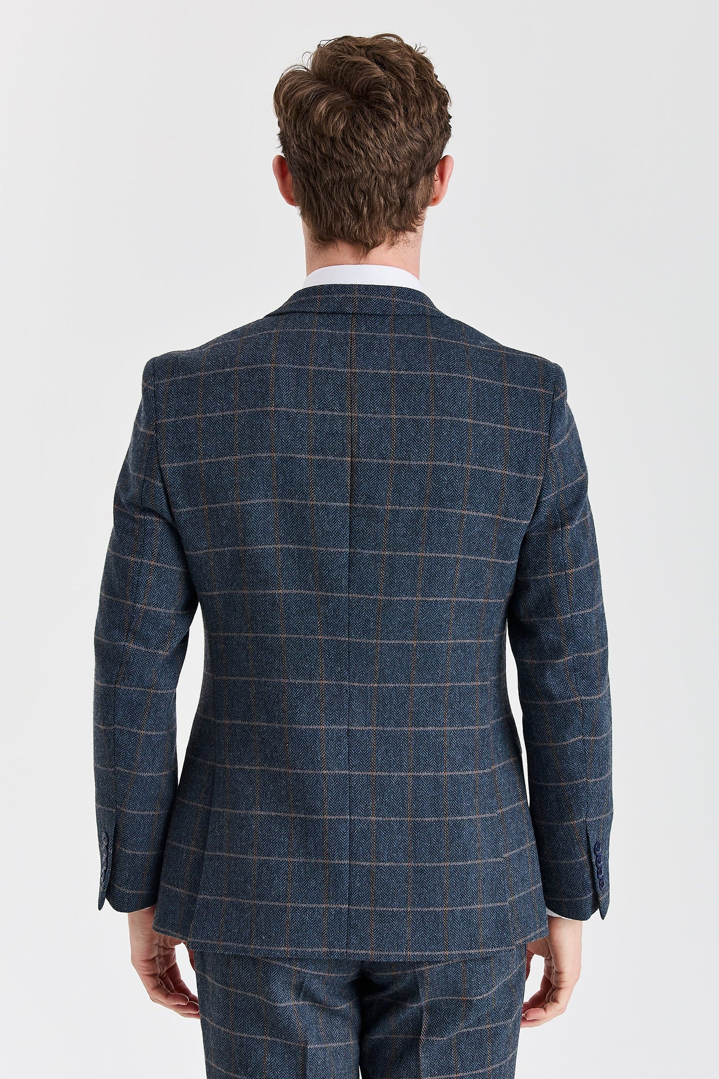 Harris – Herrenblazer aus marineblauem Tweed-Wollmischgewebe