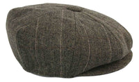 Mens Tweed Check Peaky Blinders Cap