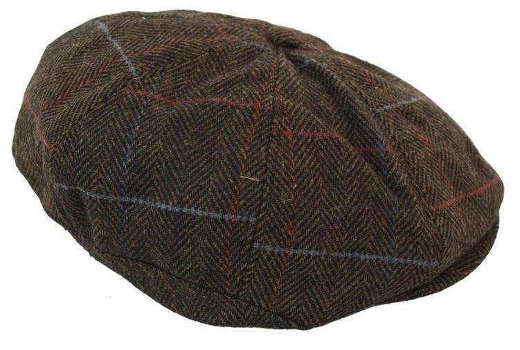 Men's Tweed 8 Panel Newsboy Hat