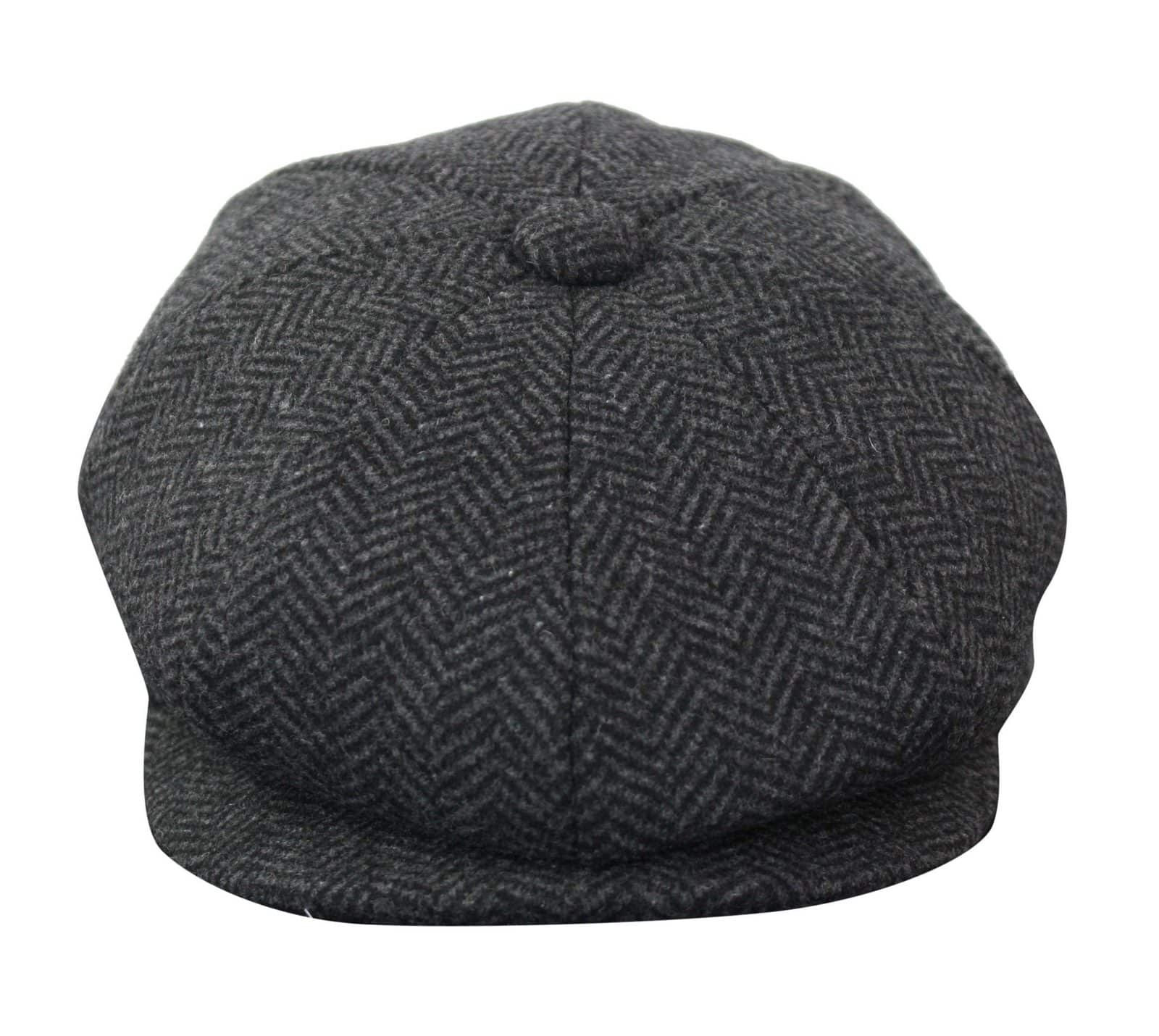 HT6316 - Mens Herringbone Tweed Peaky Blinders Hat