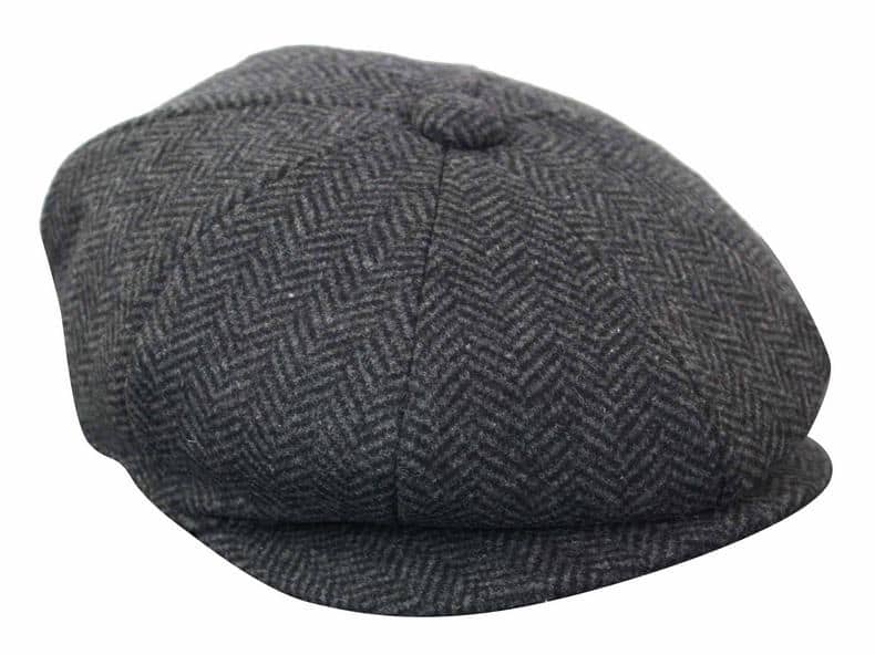 HT6316 - Mens Herringbone Tweed Peaky Blinders Hat
