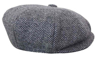 HT6316 - Mens Herringbone Tweed Peaky Blinders Hat