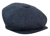 HT6364 - Mens Herringbone Tweed Newsboy Peaky Blinders Hat