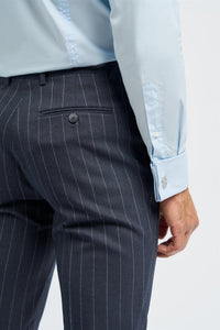 Invincible - Marineblaue Nadelstreifenhose für Herren