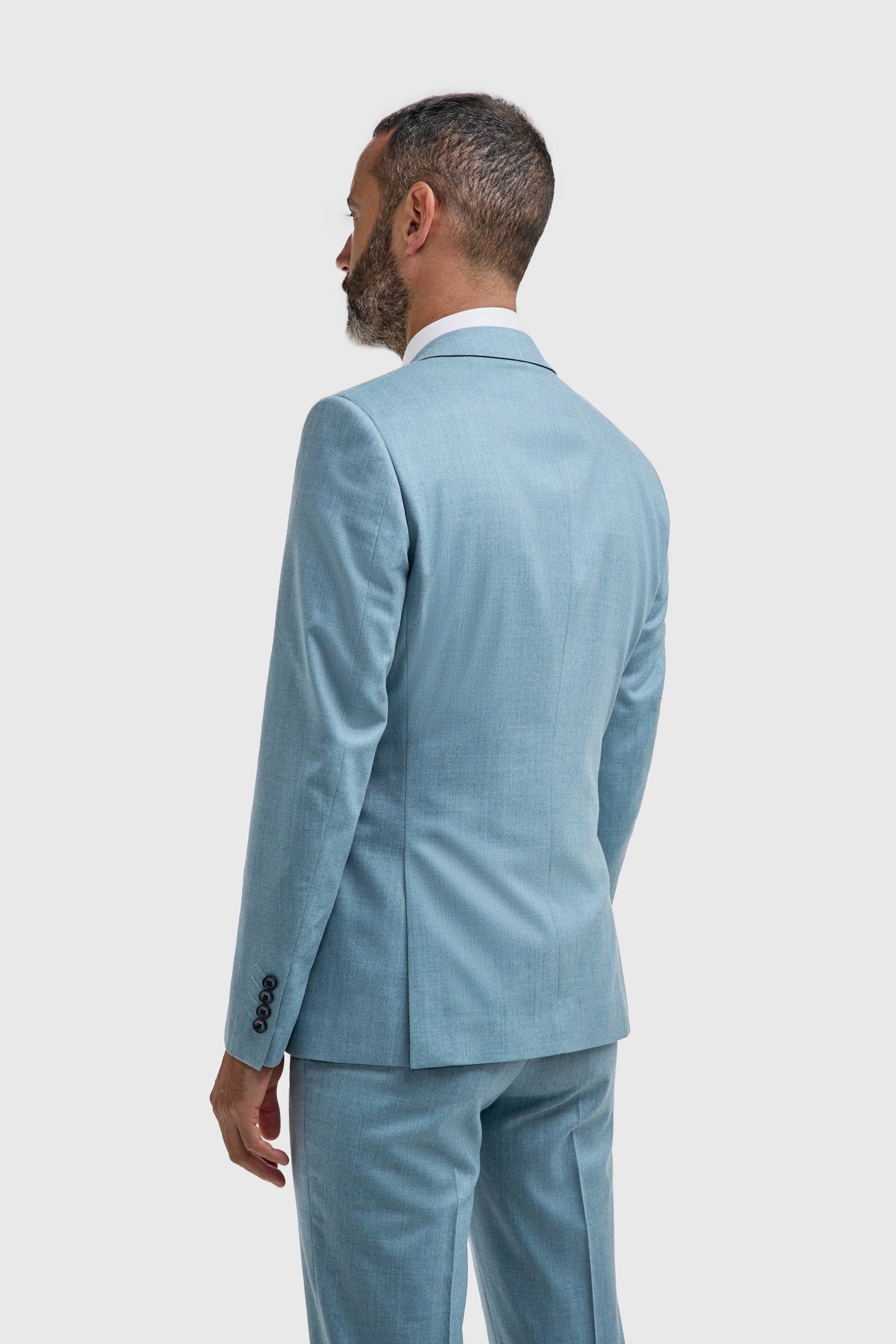 James – Hellblauer Herrenblazer mit Struktur