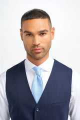 James - Herren-Wollweste in Marineblau