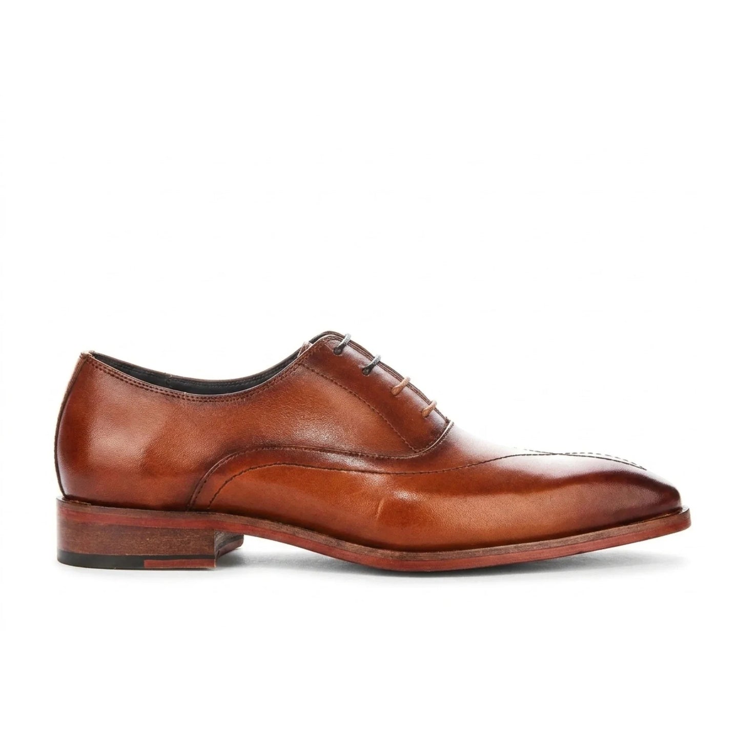 Jett - Herren Oxford-Schuhe mit hellbrauner Kreuzstich-Zehenkappe