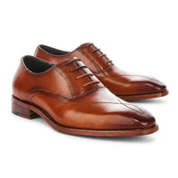 Jett - Herren Oxford-Schuhe mit hellbrauner Kreuzstich-Zehenkappe