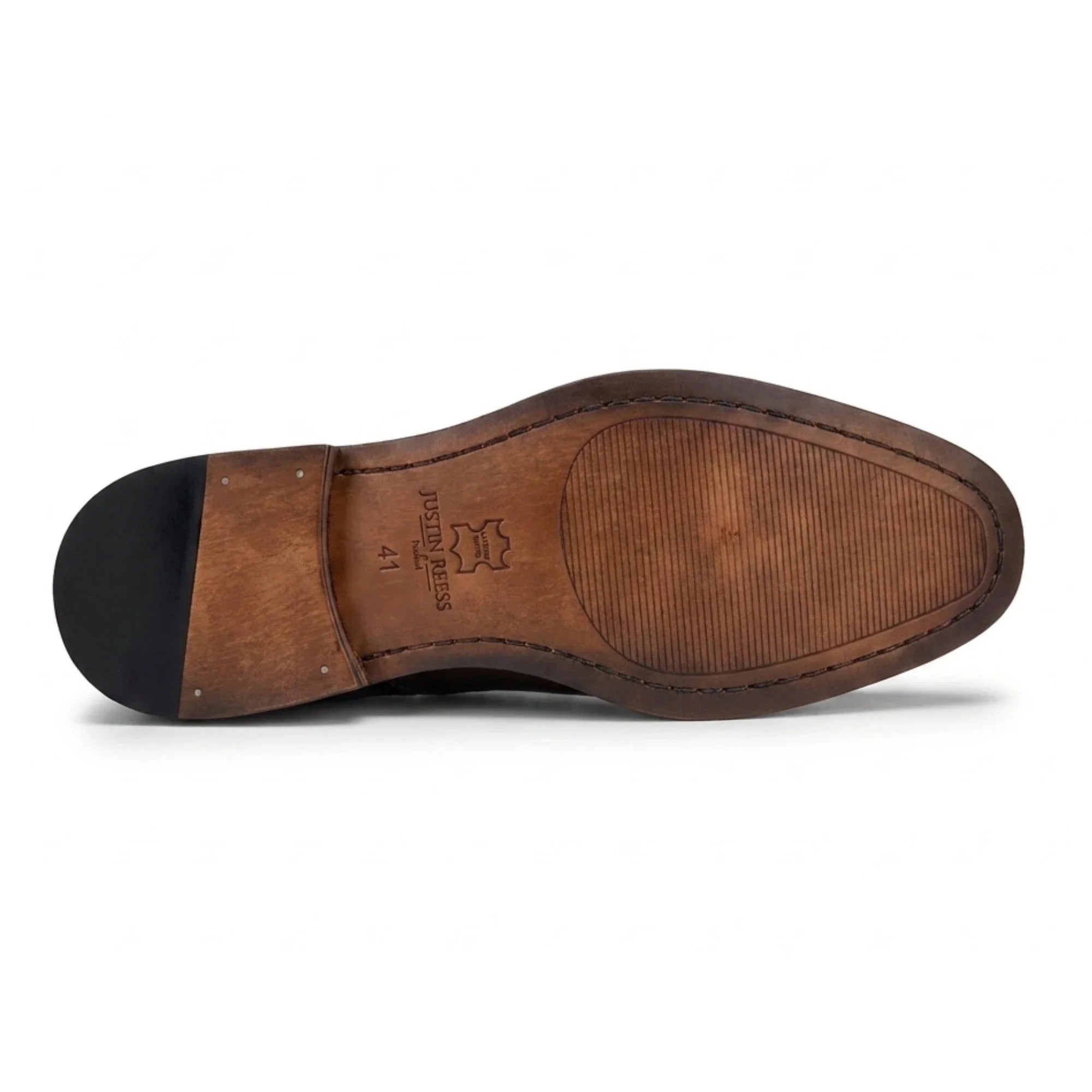 Jett - Herren Oxford-Schuhe mit hellbrauner Kreuzstich-Zehenkappe