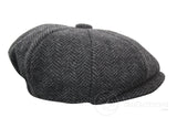 Kids Peaky Blinders Newsboy Tweed Herringbone 8 Panel Hat