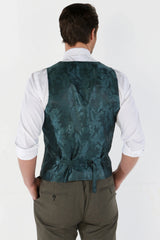 Kurt - Men's Sage Tailored Fit Waistcoat