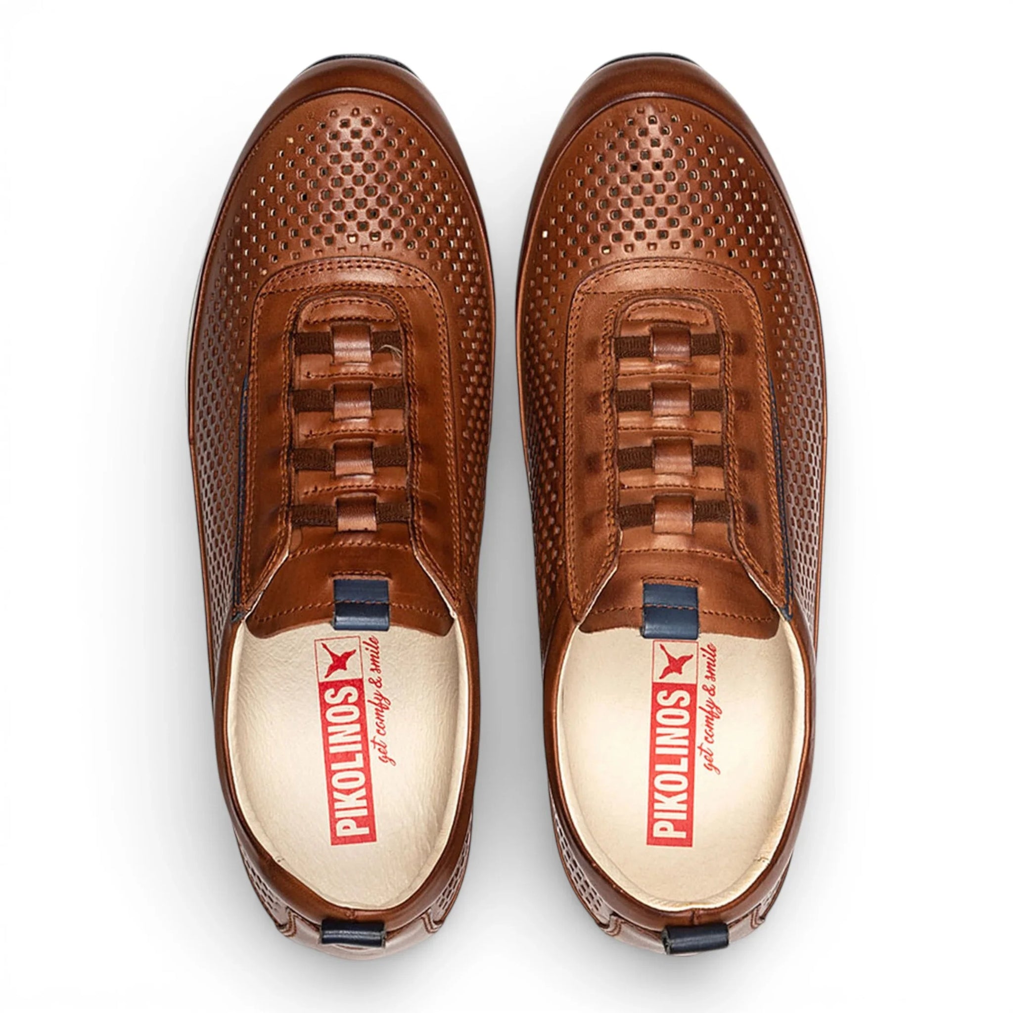 Liverpool – Braune Herren-Sneaker aus Leder mit elastischem Einsatz