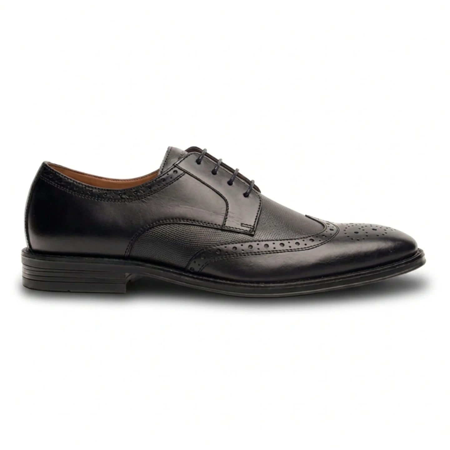 Lorenzo - Herren-Oxfordschuhe aus schwarzem, poliertem Leder