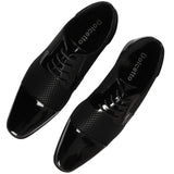 Men's Black Lace Up Derby Shoes