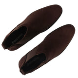 Men's Slip On Brown Suede Leather Lined Chelsea Boots