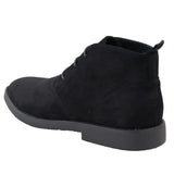 Mens's Chukka Desert Lace Up Black Ankle Boots